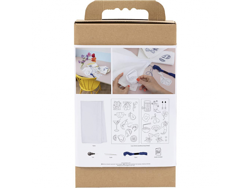 Kreativní sada Vyšívání textilních ubrousků