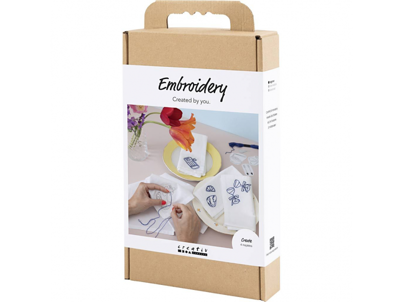 Kreativní sada Vyšívání textilních ubrousků