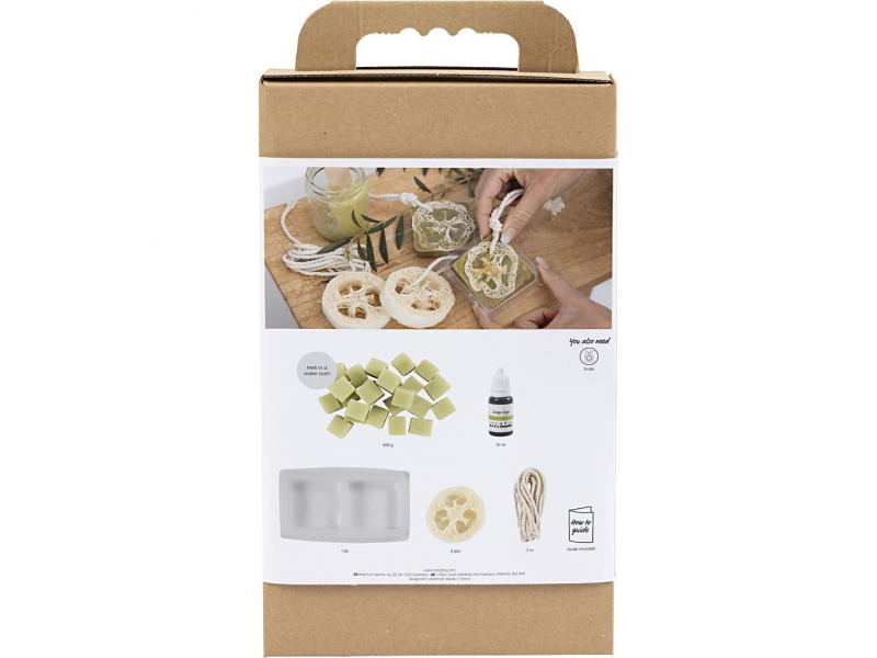 Kreativní sada výroba mýdla Loofah Olive Green