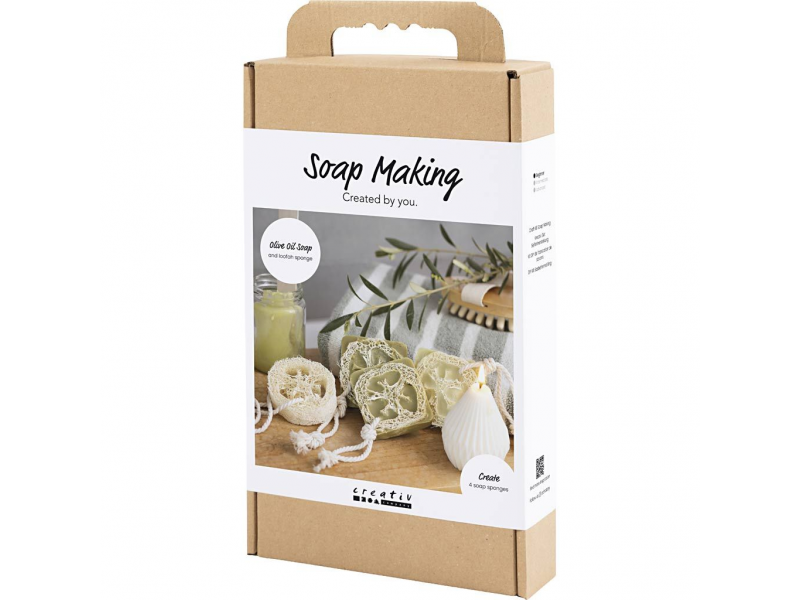 Kreativní sada výroba mýdla Loofah Olive Green