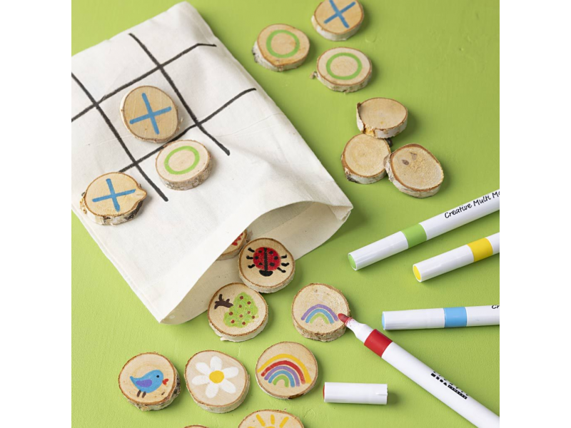 Kreativní sada Pexeso a piškvorky dřevěné