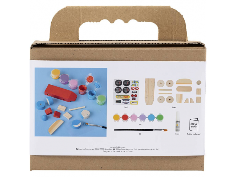 Kreativní sada Závodní auto dřevěné