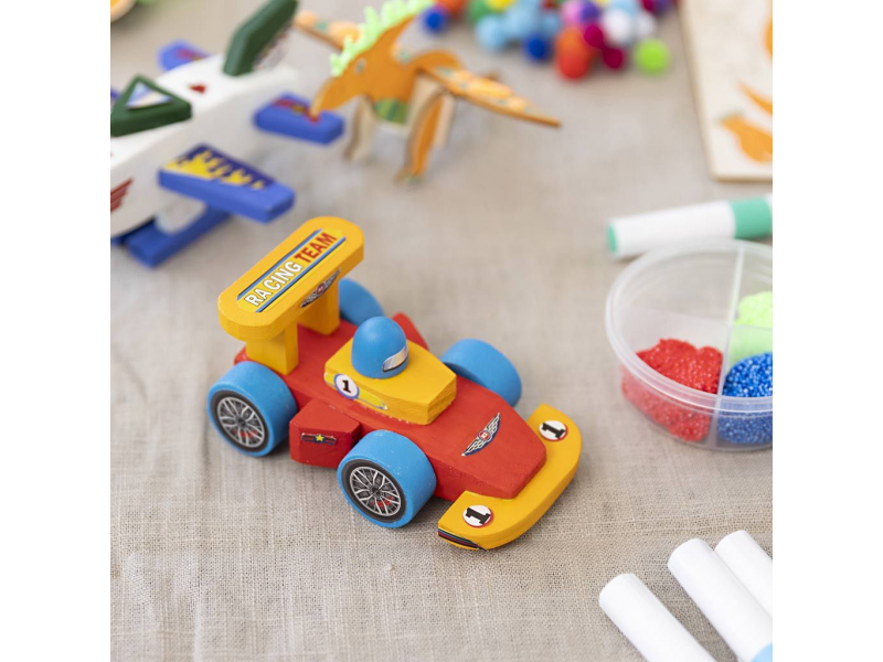 Kreativní sada Závodní auto dřevěné