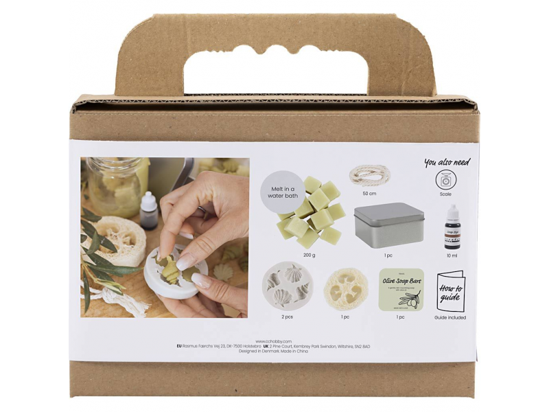 Kreativní sada výroba mýdla Seashells Olive Green