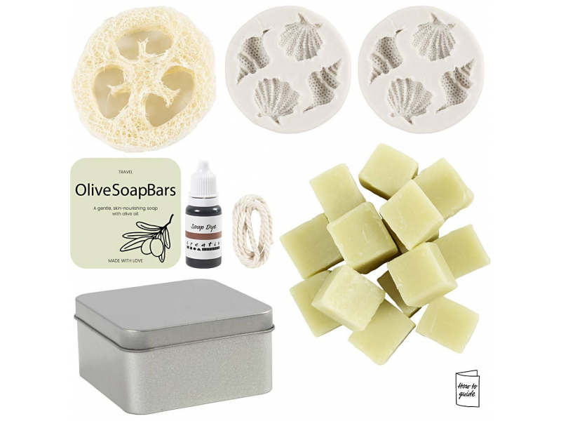 Kreativní sada výroba mýdla Seashells Olive Green