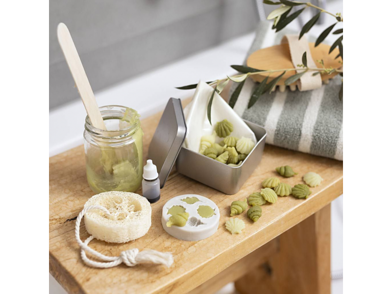 Kreativní sada výroba mýdla Seashells Olive Green