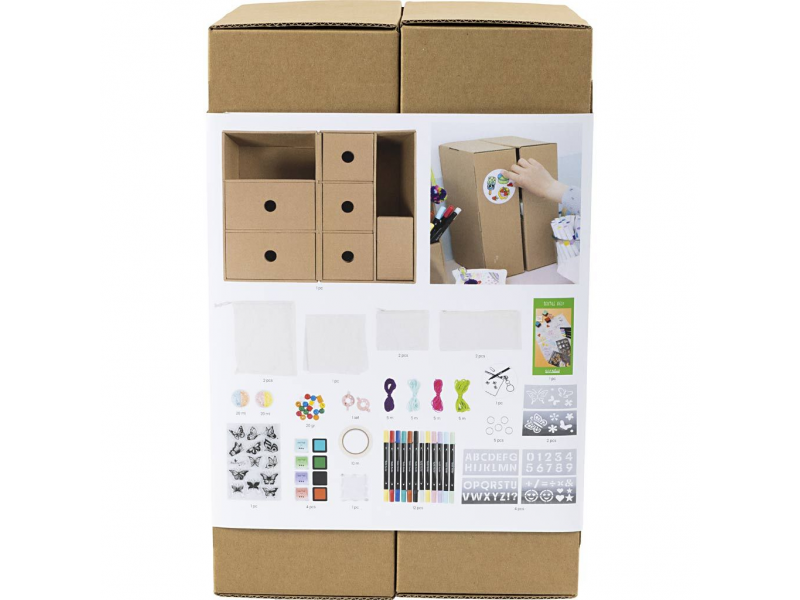 Kreativní sada Maxi box se zásuvkami Dekorování textilu