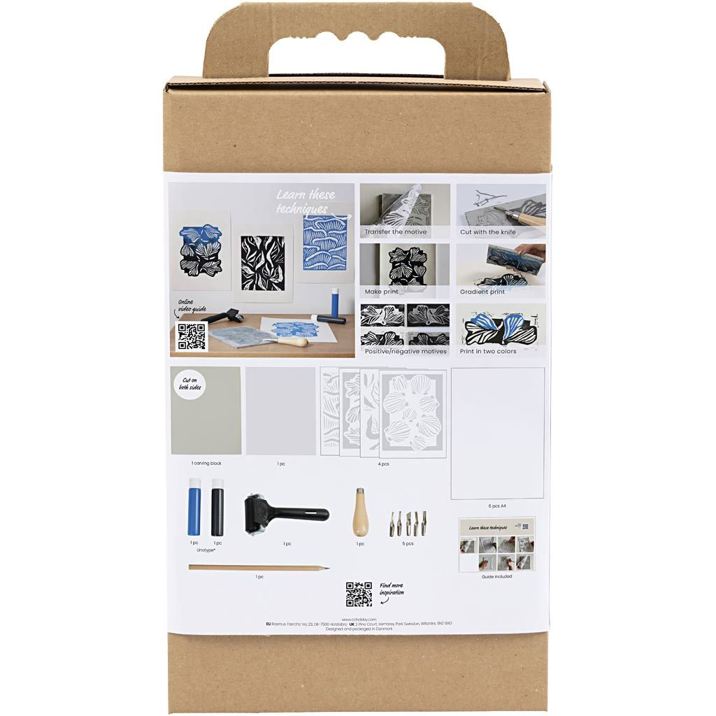 Kreativní sada Starter Craft Kit Block Printing