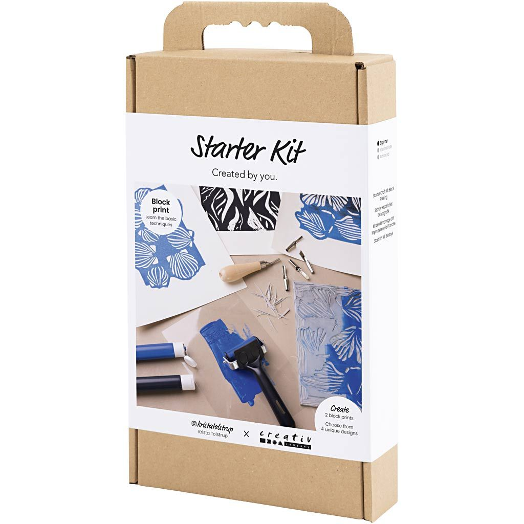 Kreativní sada Starter Craft Kit Block Printing