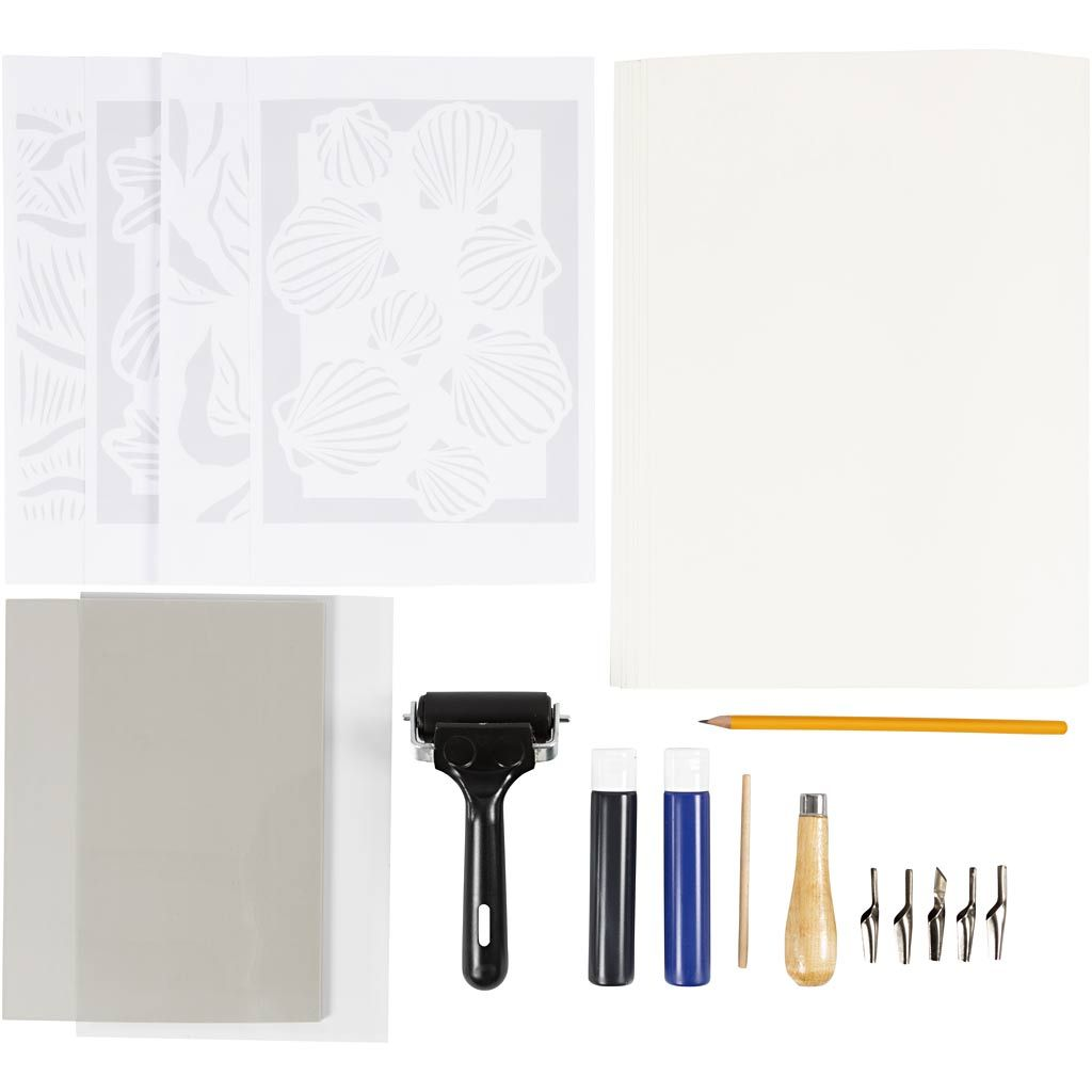 Kreativní sada Starter Craft Kit Block Printing