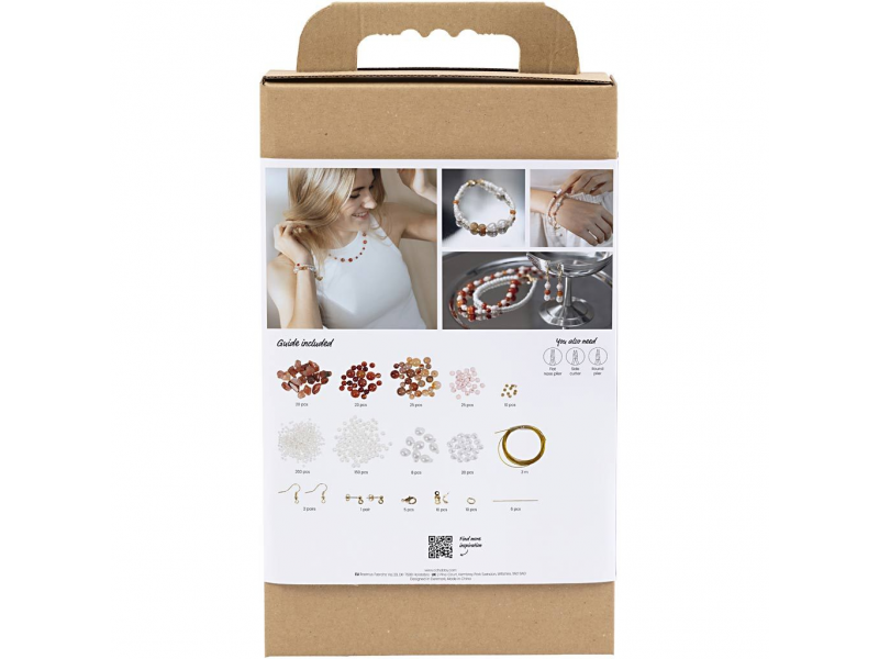 Kreativní sada Šperky s korálky s achátem a jantarem