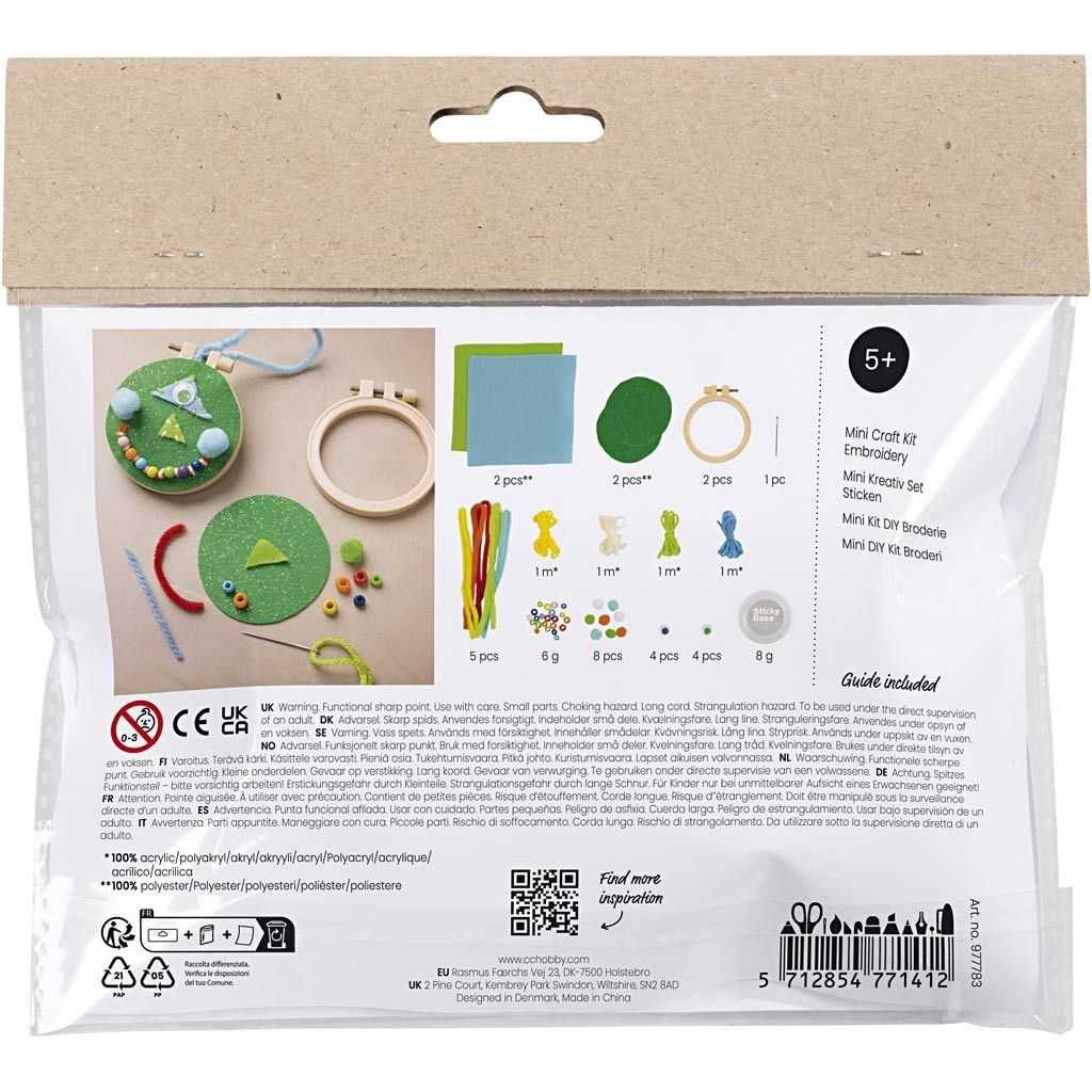 Kreativní sada Mini Craft Kit Embroidery Faces