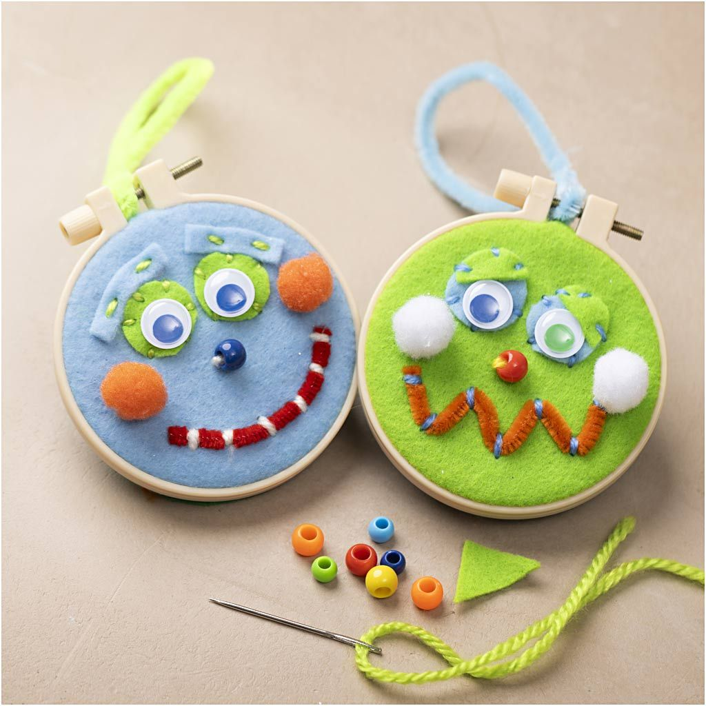 Kreativní sada Mini Craft Kit Embroidery Faces
