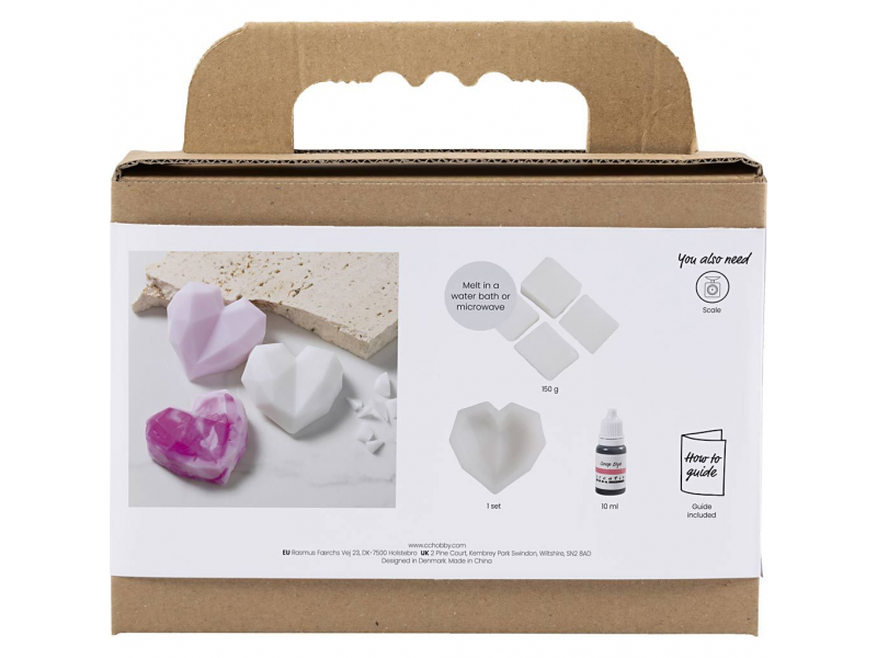Kreativní sada výroba mýdla Hearts Pink