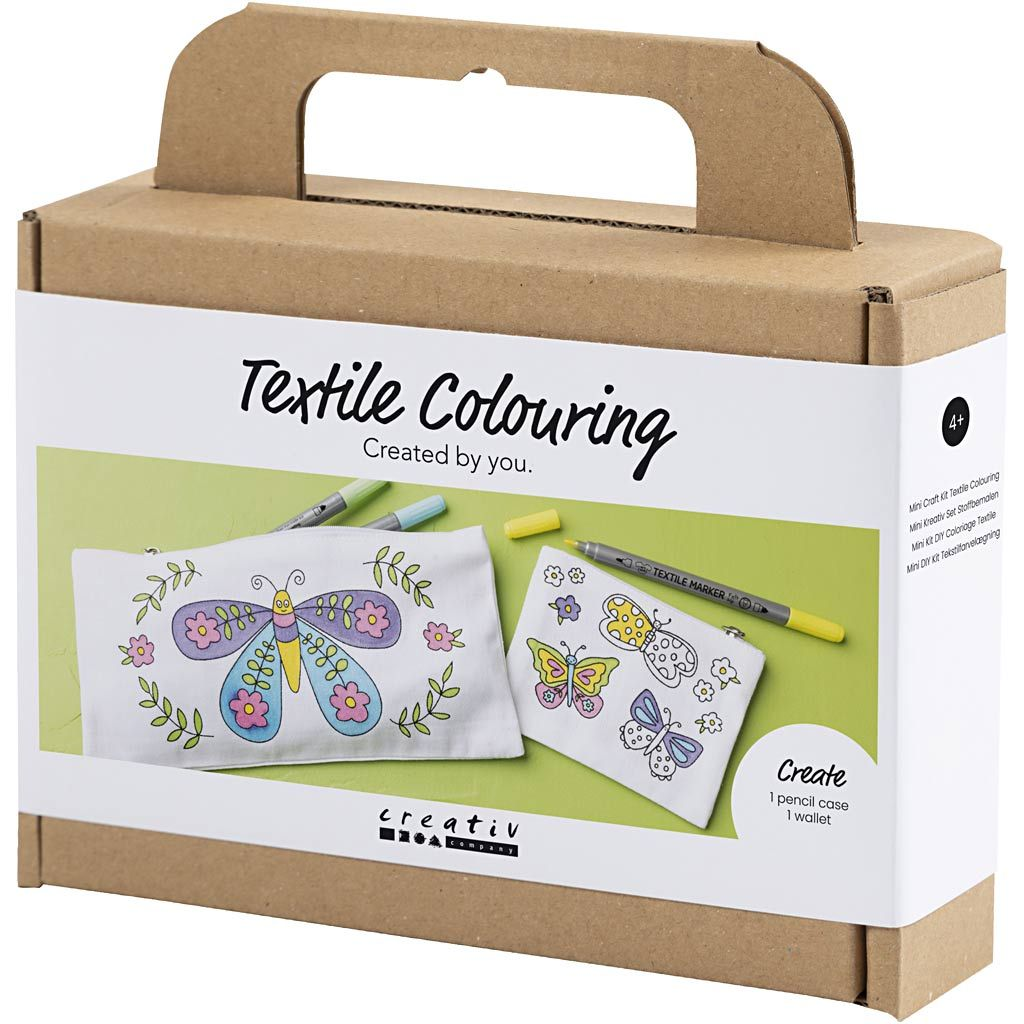 Kreativní sada Mini Craft Kit Textile Colouring Butterflies