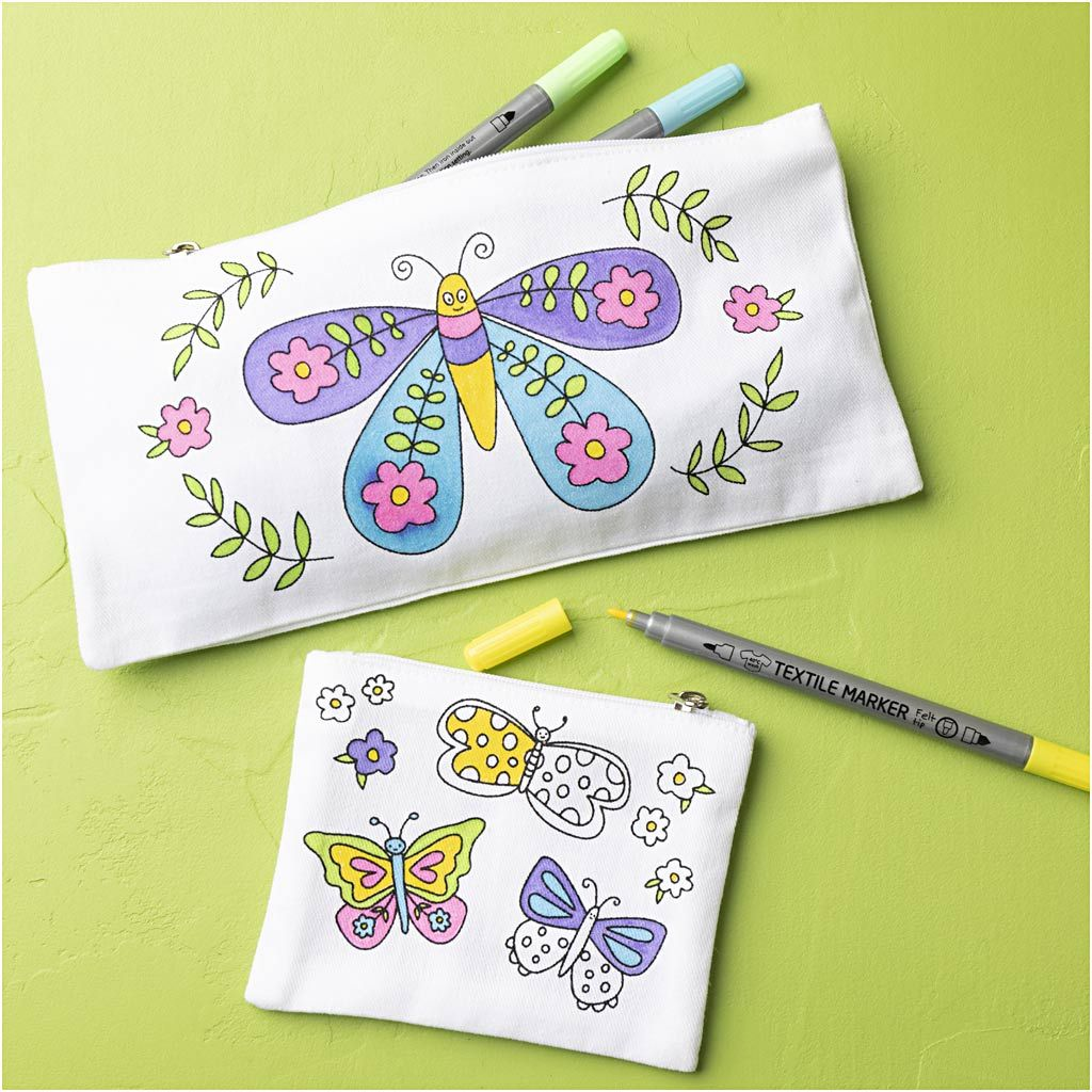 Kreativní sada Mini Craft Kit Textile Colouring Butterflies