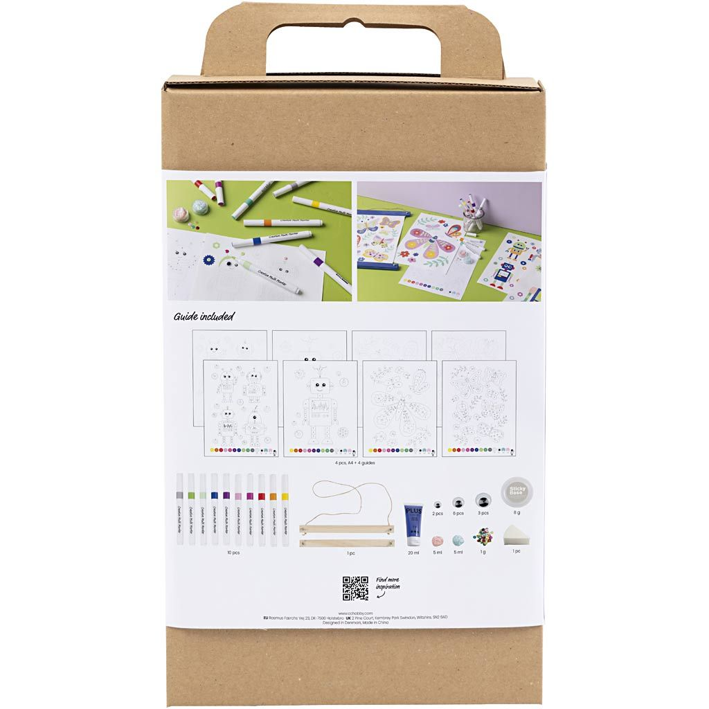 Kreativní sada Craft Kit Colouring Butterfly & Robot
