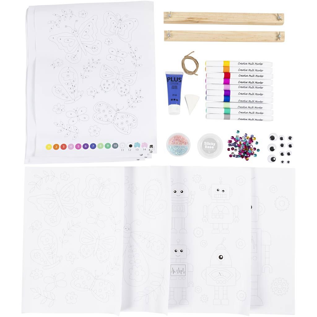 Kreativní sada Craft Kit Colouring Butterfly & Robot