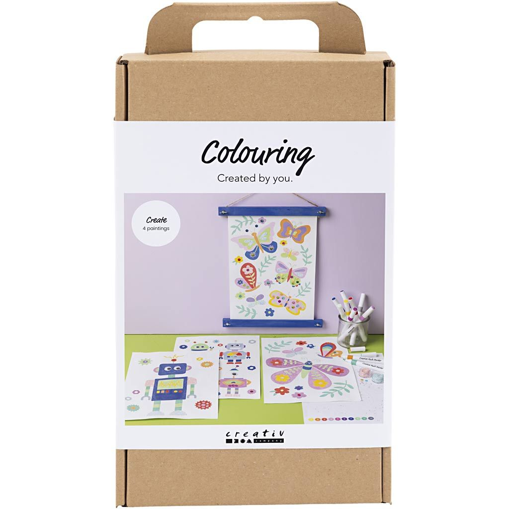 Kreativní sada Craft Kit Colouring Butterfly & Robot