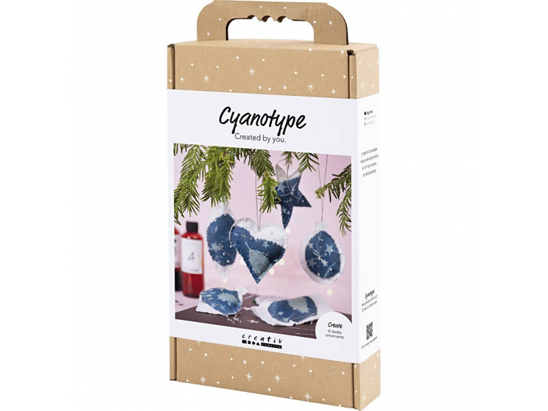 Kreativní sada Kyanotypie vánoční ozdoby