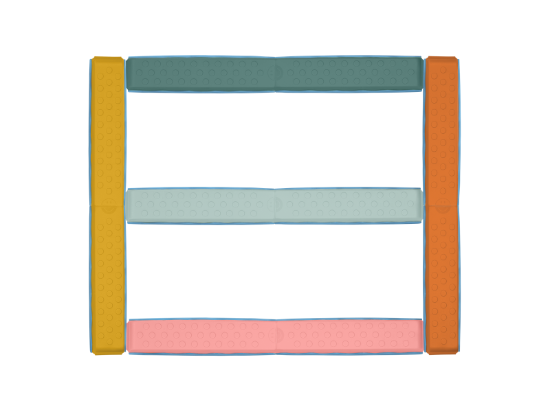 Překážková dráha Balance & Hop 10 ks