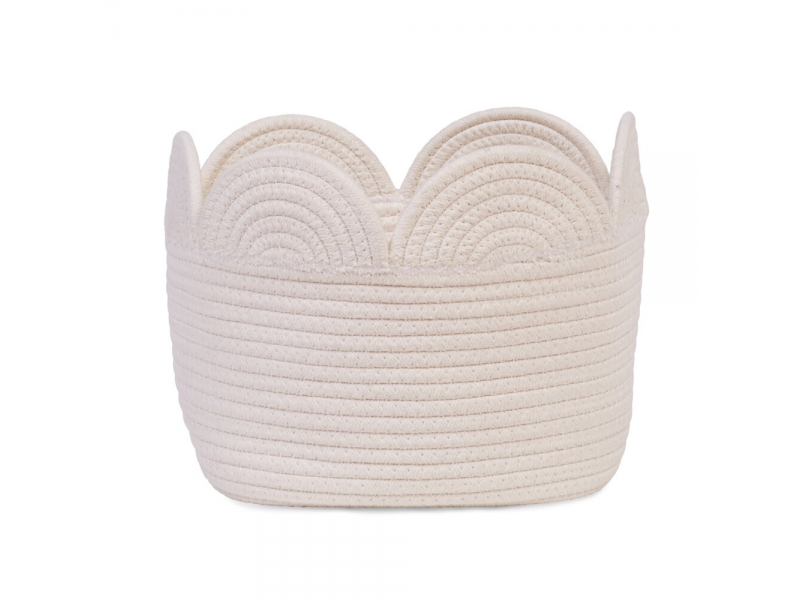 Koš na hračky Květina Off White 30x20x15 cm