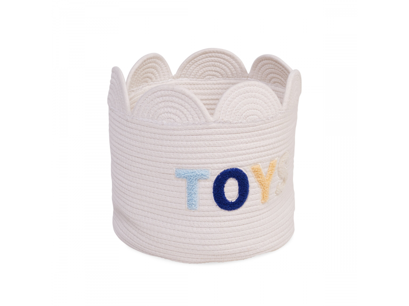 Koš na hračky Květina Off White 30x30x30 cm