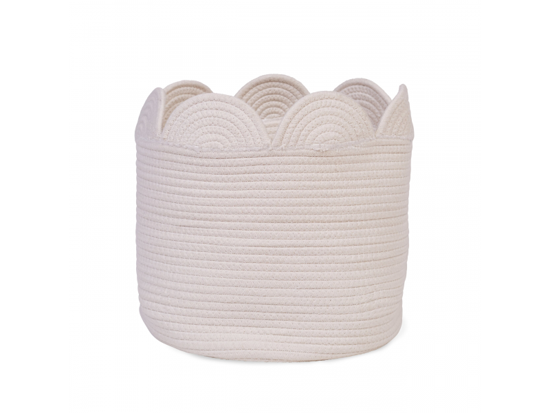 Koš na hračky Květina Off White 30x30x30 cm