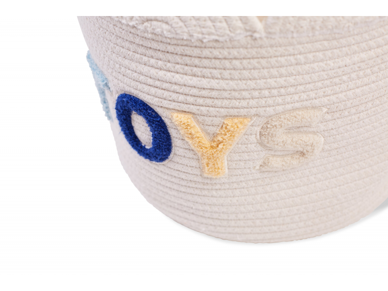 Koš na hračky Květina Off White 30x30x30 cm