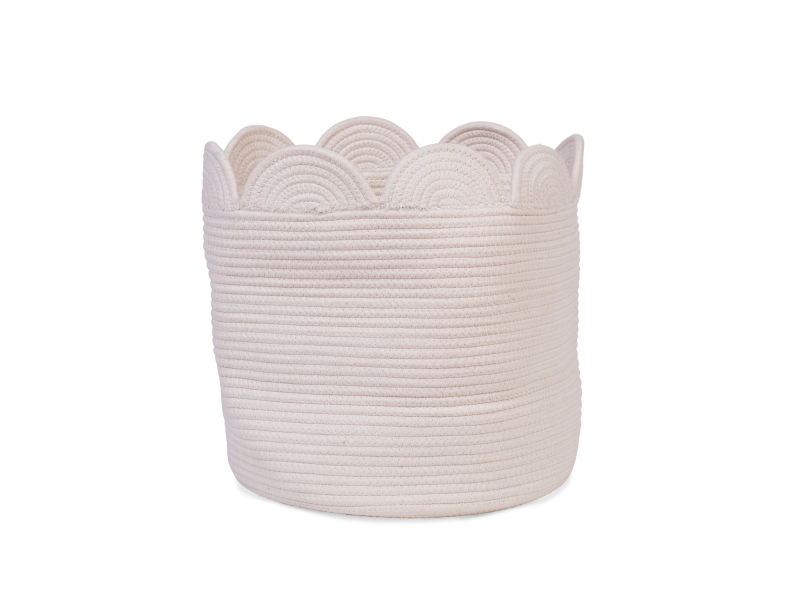 Koš na hračky Květina Off White 35x35x35 cm