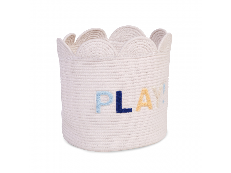 Koš na hračky Květina Off White 35x35x35 cm