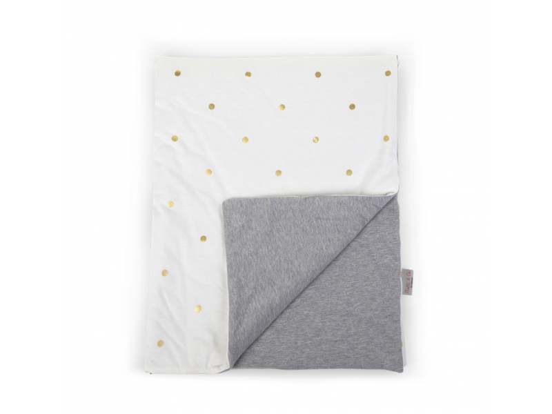 CHILDHOME PRIKRÝVKA 80X100CM JERSEY GOLD DOTS