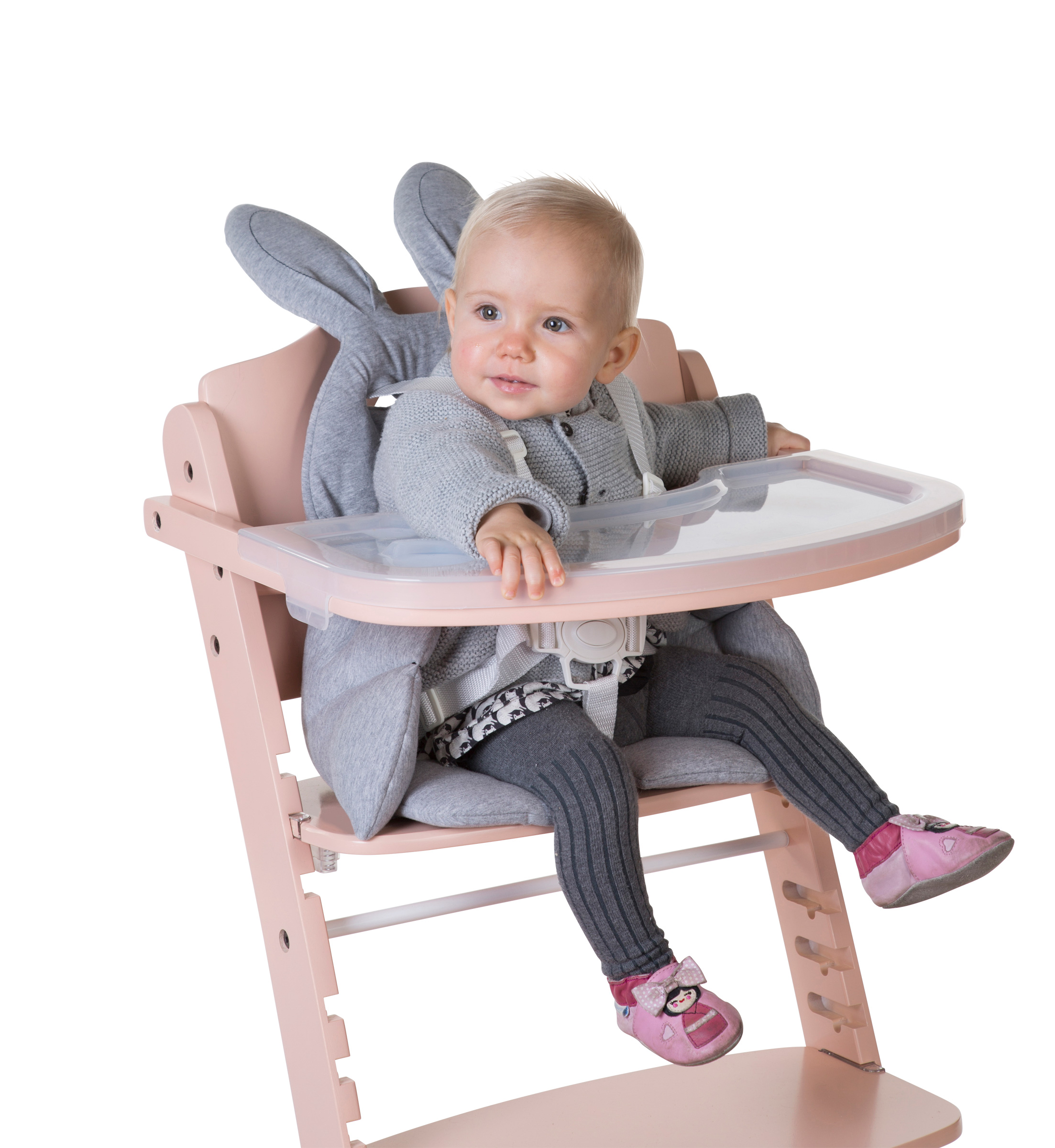 Sedací podložka do dětské židličky Rabbit Jersey Grey