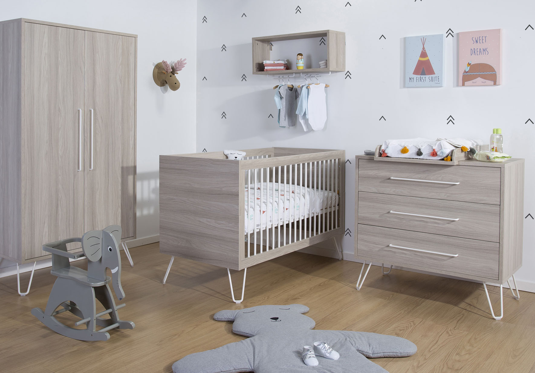 Hrací deka medvěd Teddy Jersey Grey 150cm