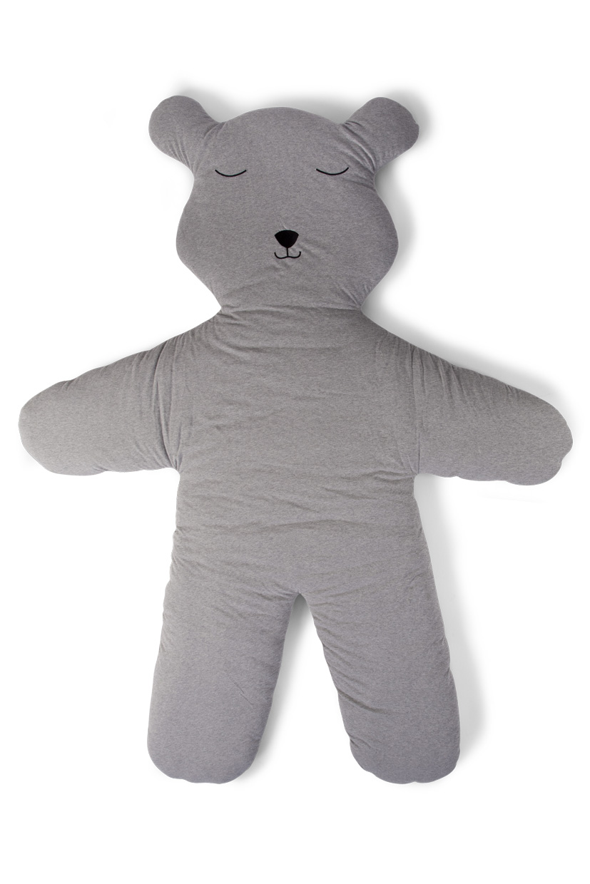 Hrací deka medvěd Teddy Jersey Grey 150cm