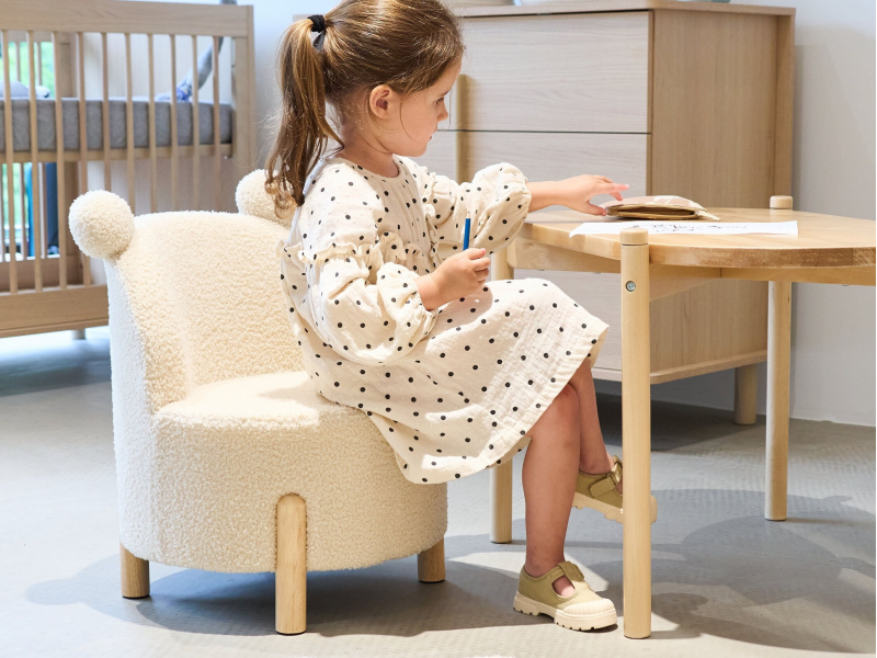 Křeslo dětské Teddy Off White