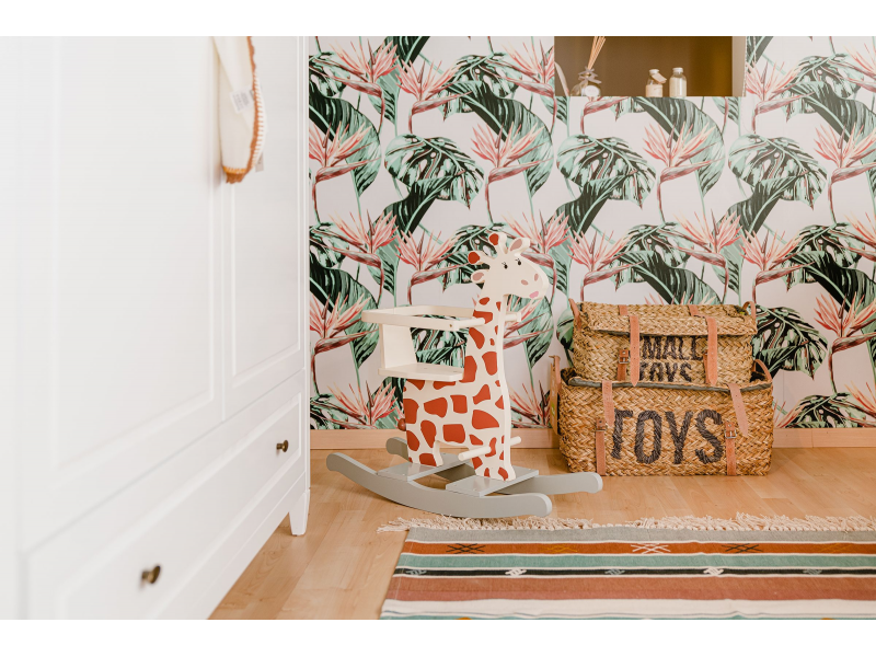 Slaměné koše na hračky 2 ks