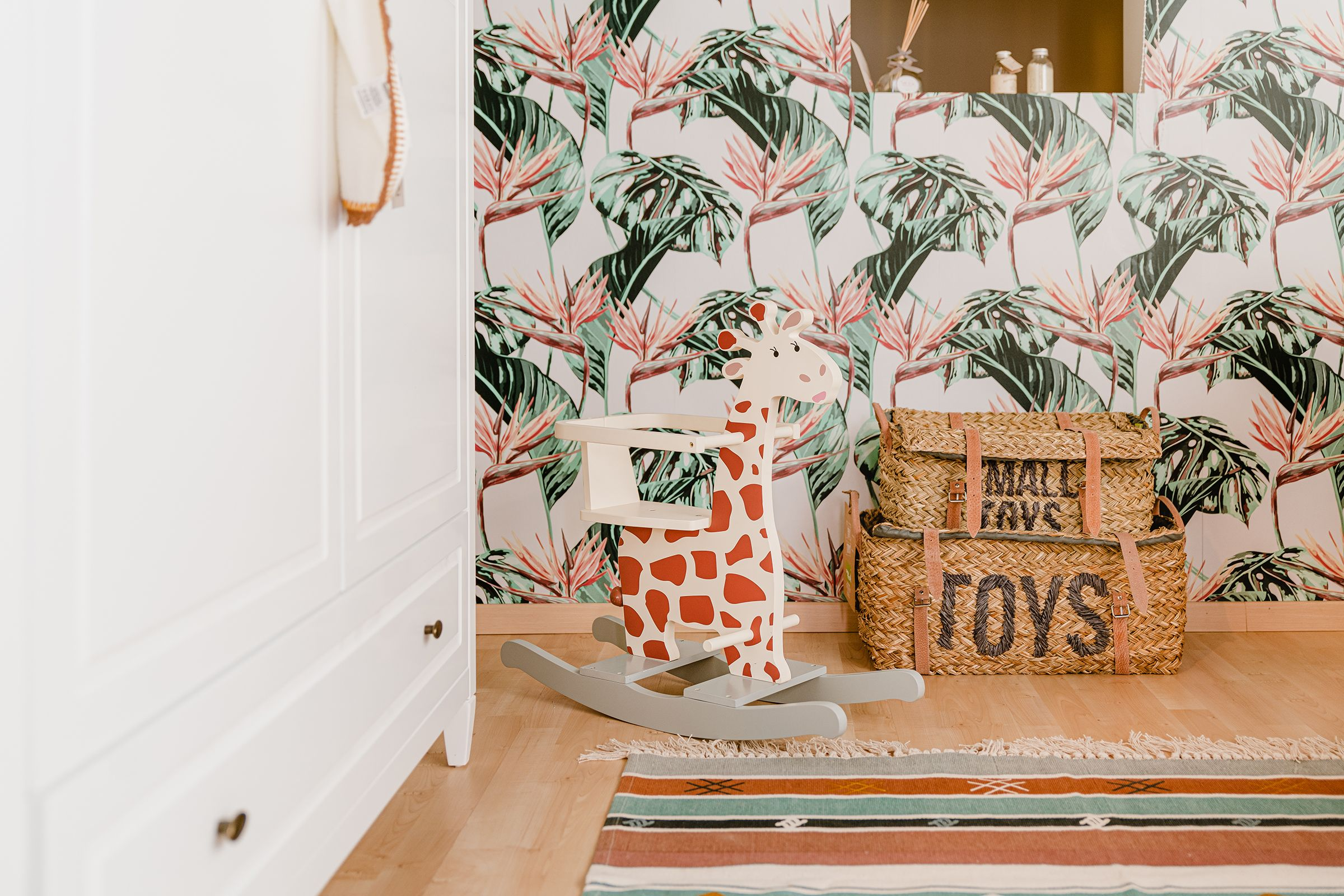 Slaměné koše na hračky 2 ks