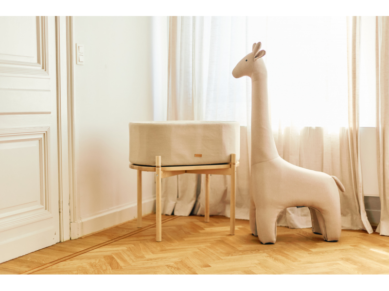 Žirafa textilní stojící Beige