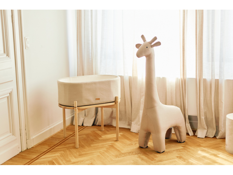 Žirafa textilní stojící Beige