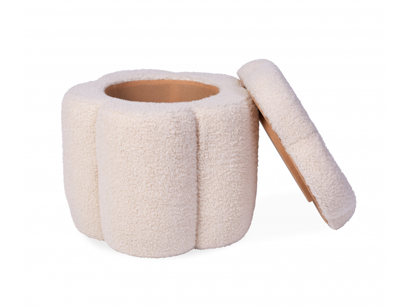 Box na hračky 2v1 Květina Off White