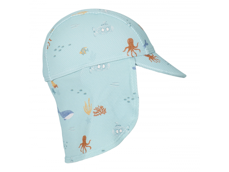 Plážová kšiltovka s ochranou krku Ocean Friends vel. 1