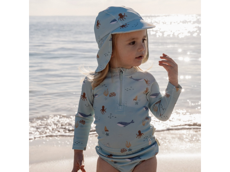 Plážová kšiltovka s ochranou krku Ocean Friends vel. 3