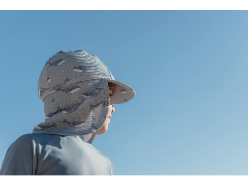 Plážová kšiltovka s ochranou krku Ocean Splash vel. 1