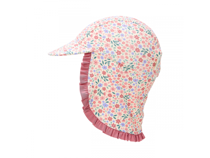 Plážová kšiltovka s ochranou krku Dreamy Flowerfield vel. 3