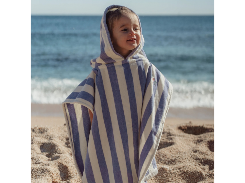 Plážové pončo Dreamy Purple Stripe