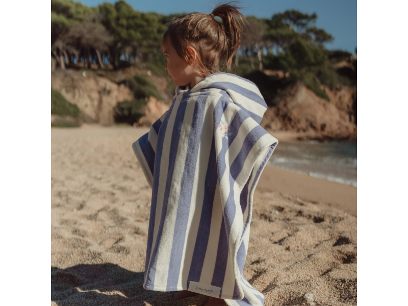 Plážové pončo Dreamy Purple Stripe