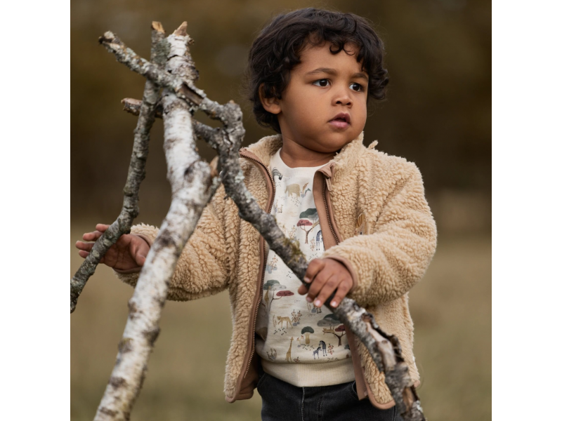 Kabátek Teddy Warm Taupe vel. 80