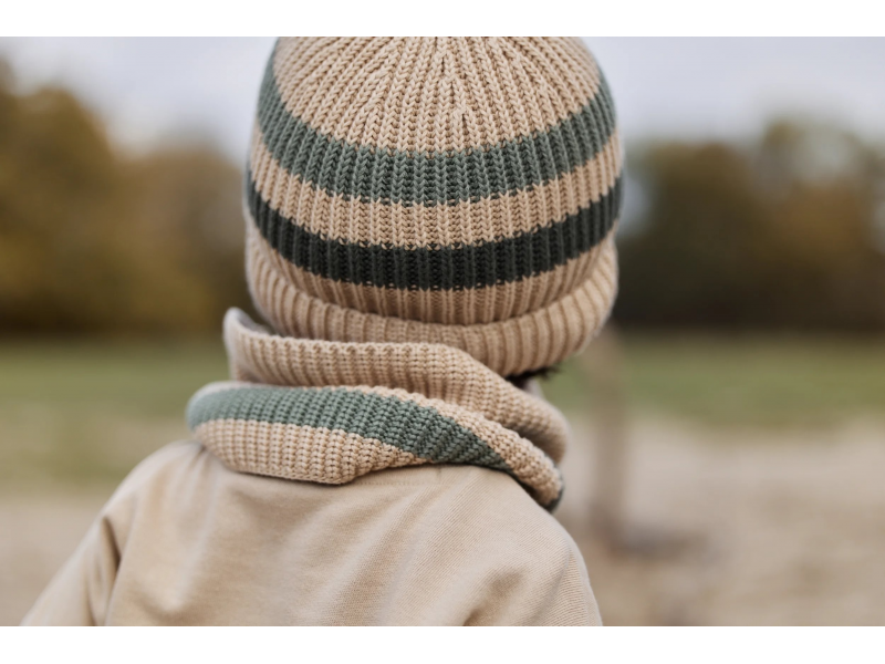 Čepička pletená Warm Taupe vel. 74-86
