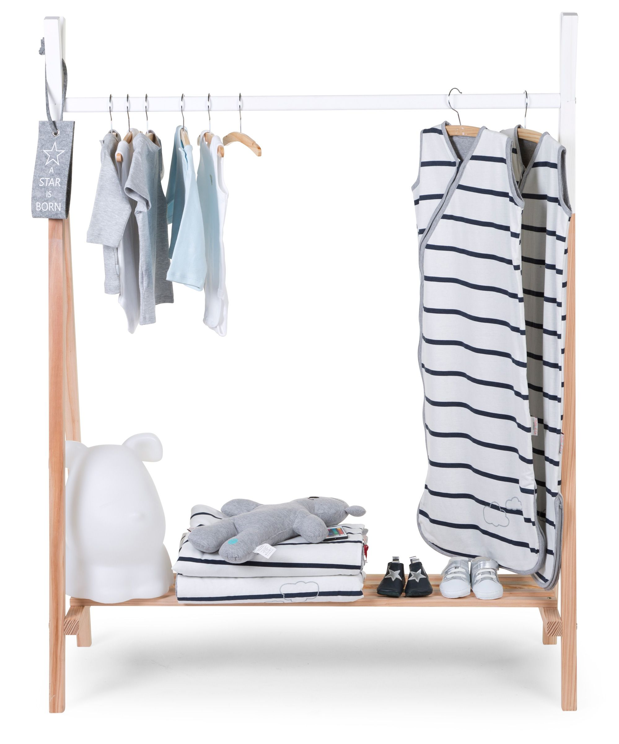 Stojan na oblečení Tipi dřevěný